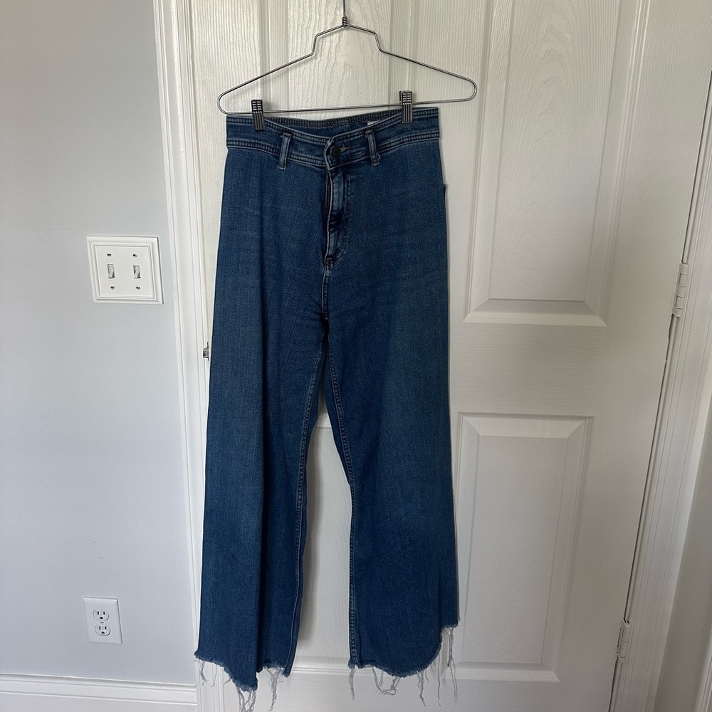 Women's Blue Wide-Leg Jeans